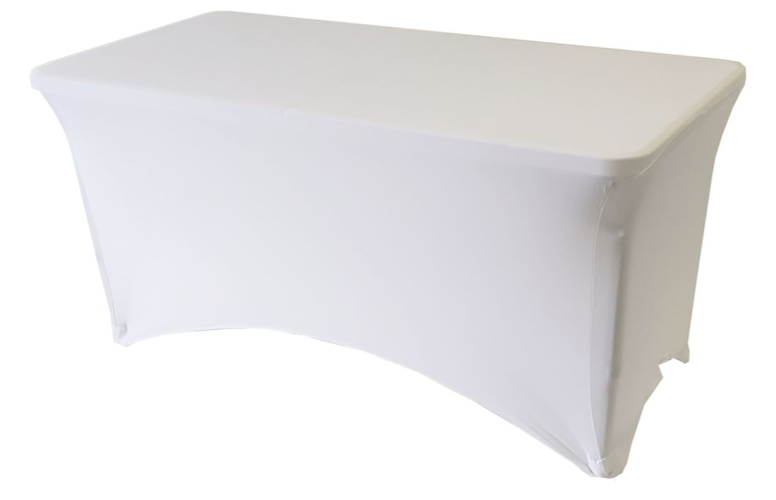 White 5 Foot 30x60 Stretch Spandex Table Cover